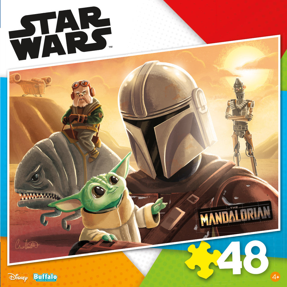 Star Wars: The Mandalorian Themed 48-Piece Jigsaw Puzzle - Precious Cargo Edition