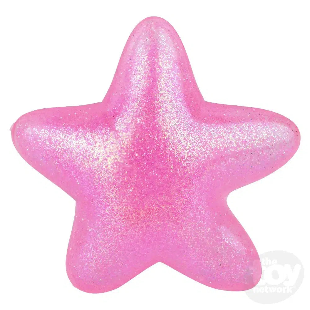 3 Pieces of Squishy Sticky Glittery Star Stress - Relief Toys