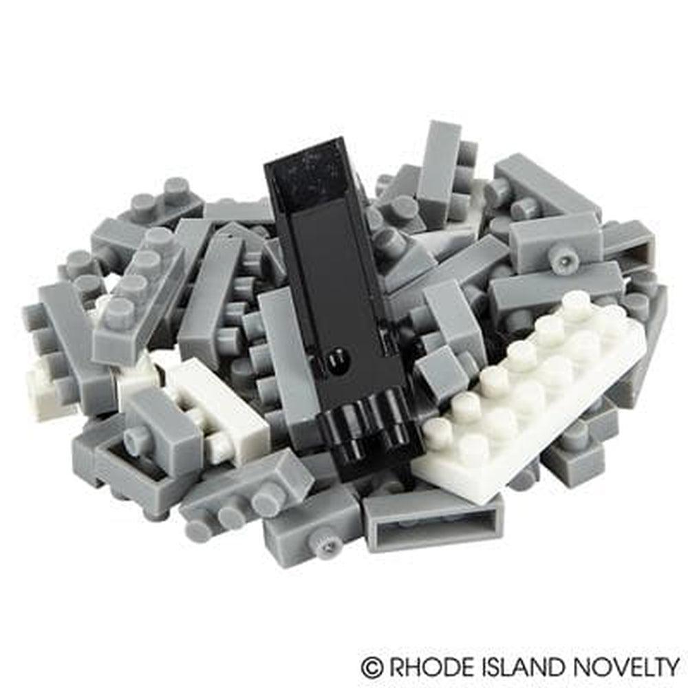 51-Piece Mini Colored Blocks Set to Build a 3D Standing Dolphin