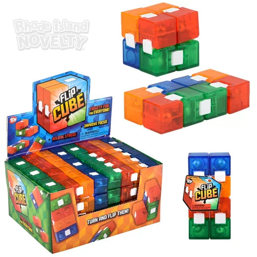 3.25 - Inch Colorful Flip Cube for Endless Fidgeting Fun