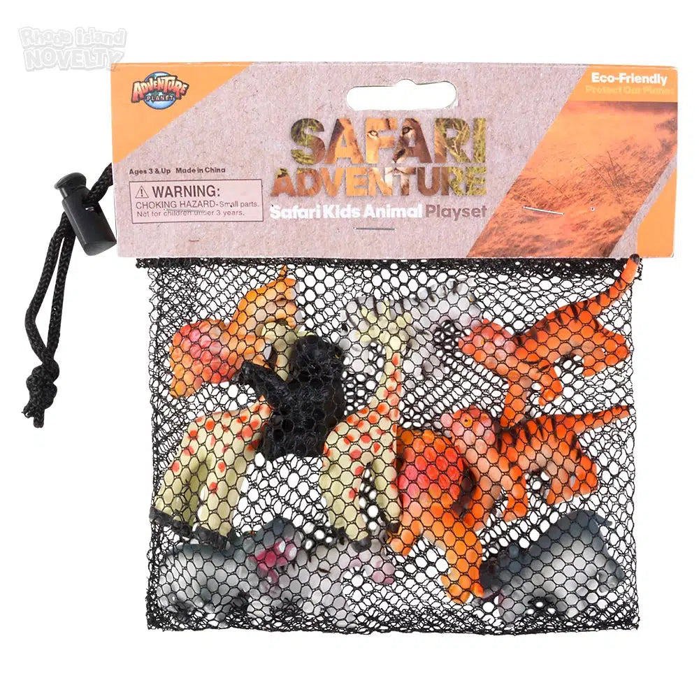 12-Piece Safari-Themed Kids Mesh Bag Play Set Ideal for Various Occasions