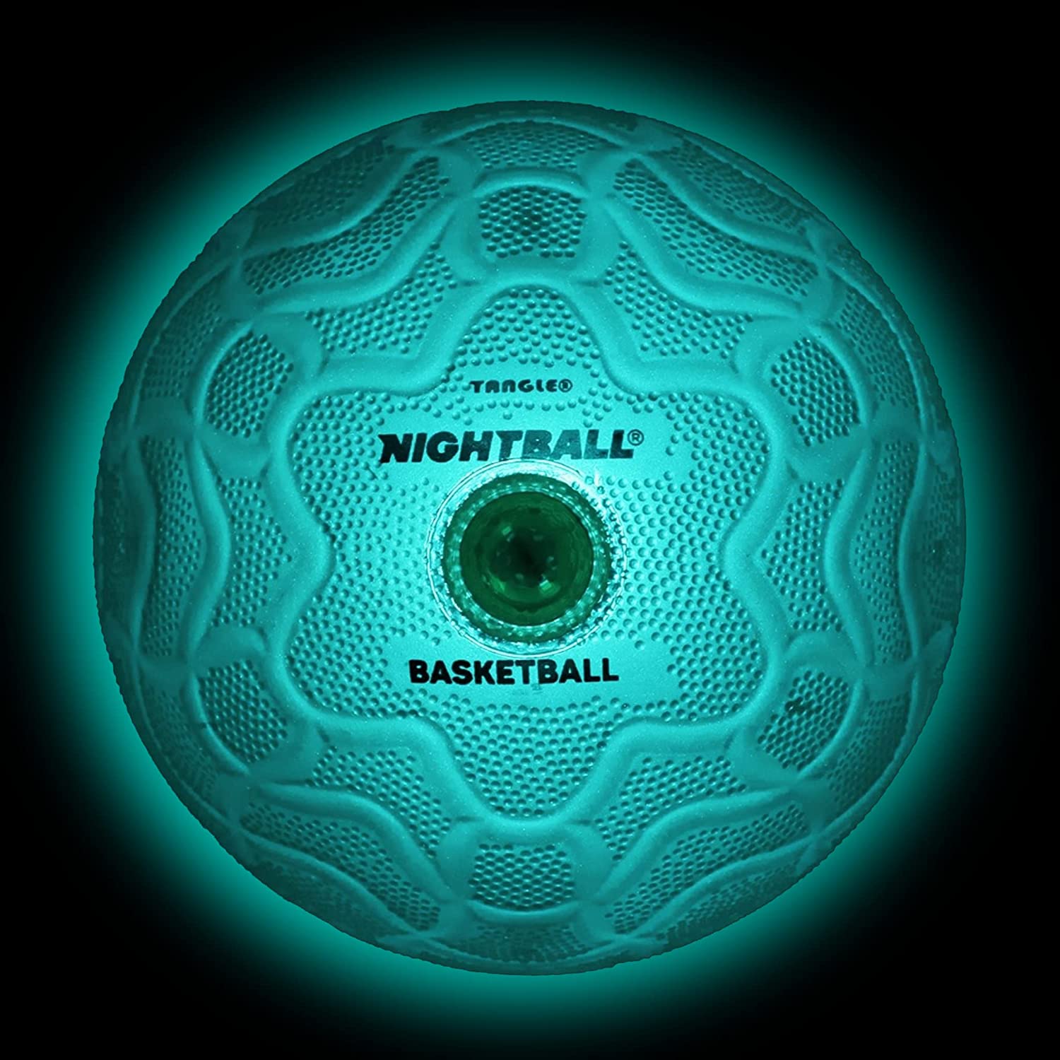 Tangle Creations Teal Nightball LED Glow in the Dark Light Up Regulation Size Basketball