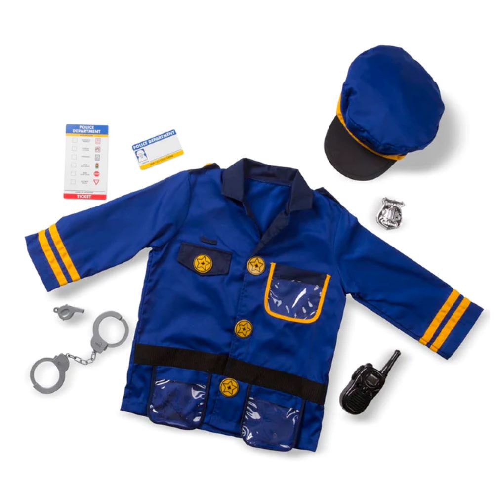Police Officer Role - Playing Dress - up Costume Set for Kids Aged 3 to 6
