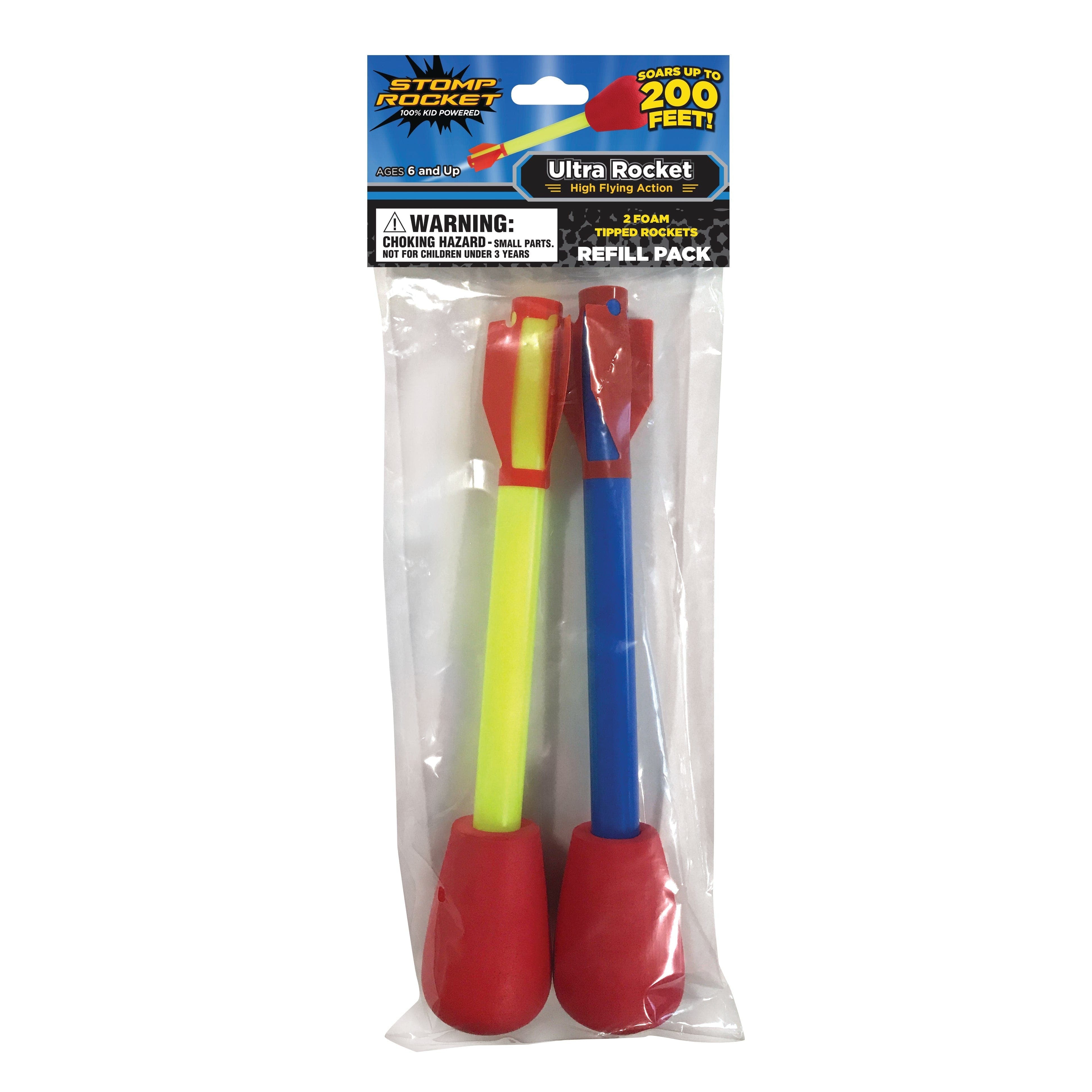 Stomp Rocket Ultra Rocket Refill Pack - Comes with 2 Rockets for Endless Flying Fun