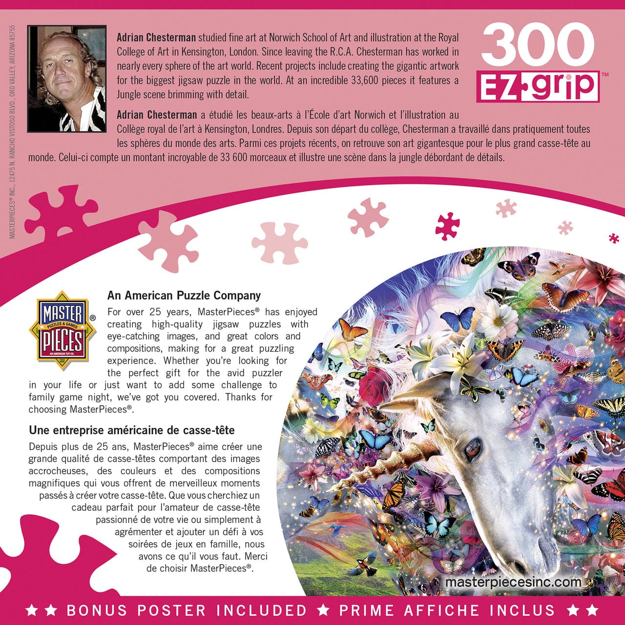 300-Piece EzGrip Puzzle: Unicorns and Butterflies Medley