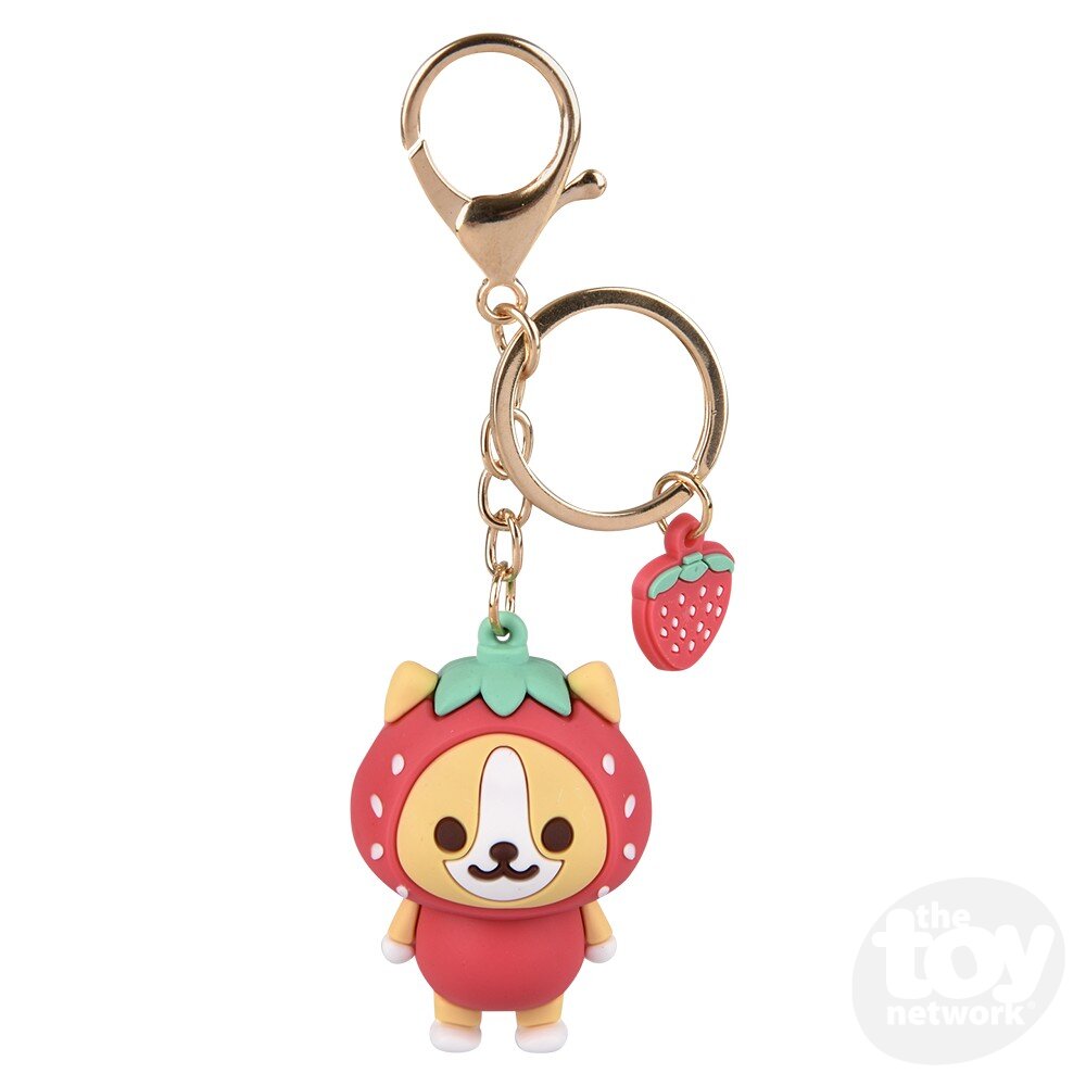 Two Adorable Kawaii Fruit - Shaped Animal Keychain Clip - On Accessories