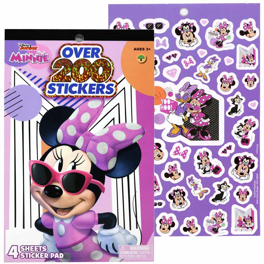 Minnie Bowtique Decorative 4 Sheet Foil Cover Sticker Pad with More Than 200 Stickers for Creative Projects