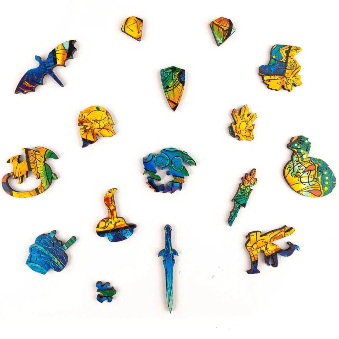 Exquisite Wooden Guarding Dragon Puzzle for All Ages