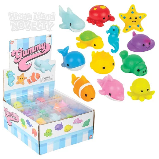 1.5-Inch Assorted Gummy Sea Life Animals - Irresistible Impulse Toys