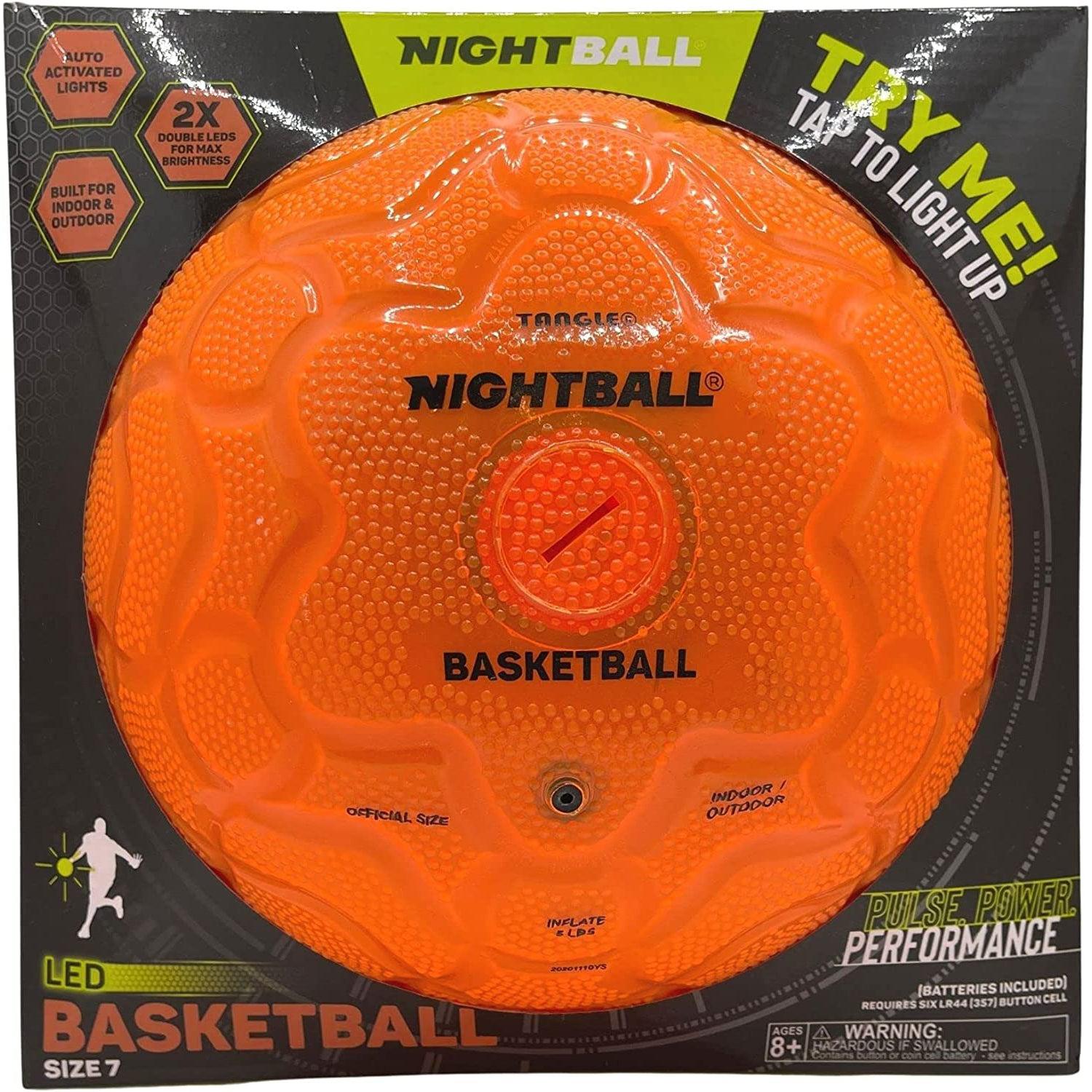 Orange Glow-in-the-Dark LED Light-Up Basketball by Tangle Creations