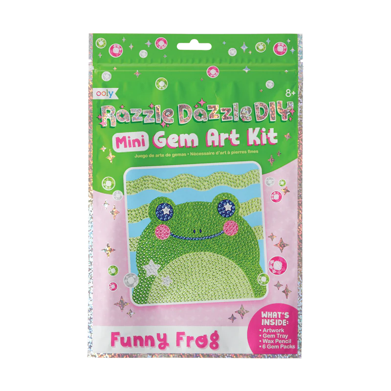 OOLY Razzle Dazzle Do-It-Yourself Gem Art Crafting Kit Featuring a Funny Frog Design