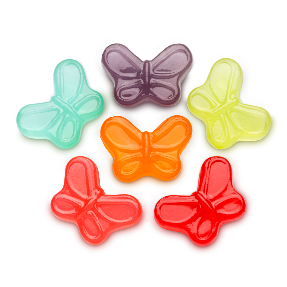 7.5 oz. Peg Bag of Mini Gummi Butterflies with Intense Flavors