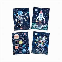 Cosmic Mission Petit Gift Scratch Cards - Ideal Art Activity for Kids