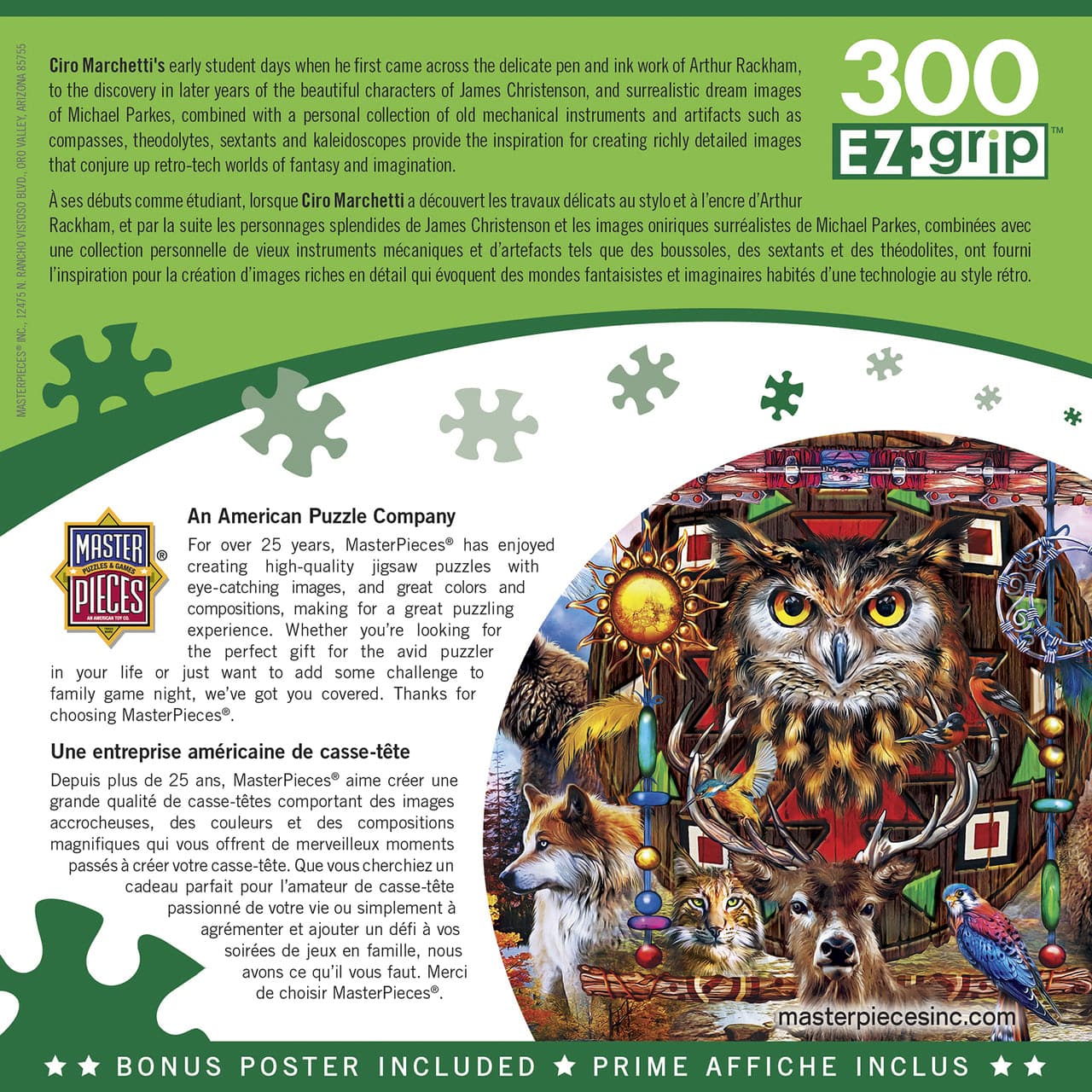 300 Piece Easy - Grip Puzzle: Medley Collection of Animal Totems for Puzzle Enthusiasts