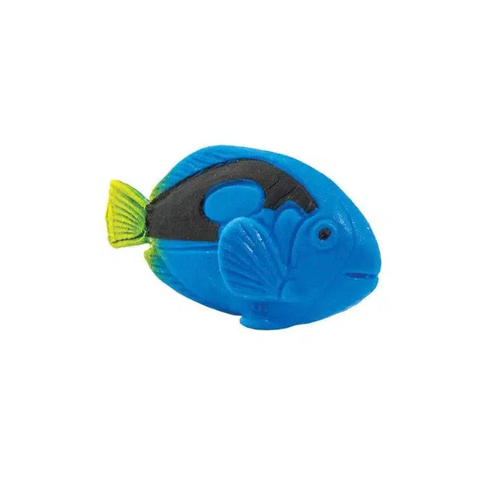 Hand - painted Good Luck Miniature Blue Tangs for Aquarium Decor
