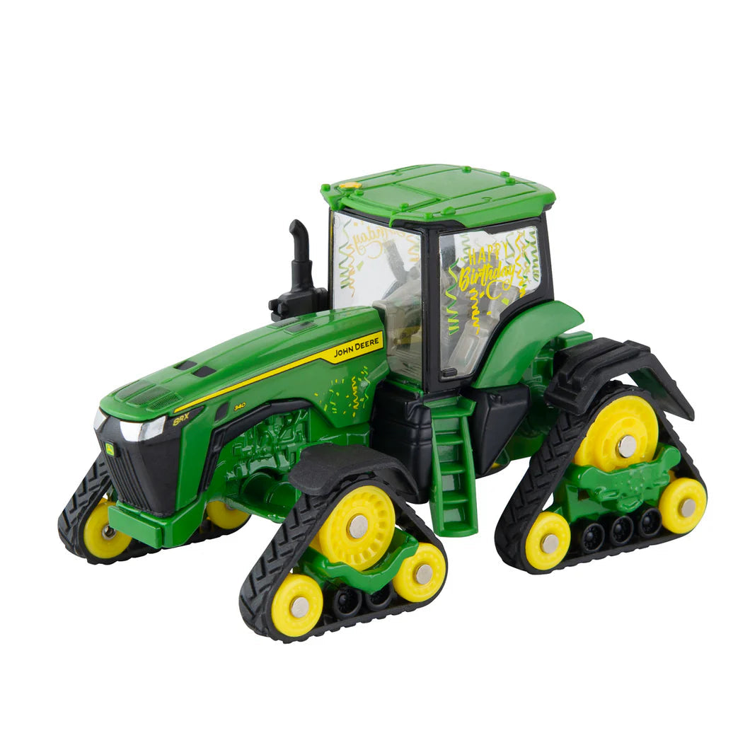 1:64 Scale John Deere 8RX 340 Birthday Celebration Toy Tractor