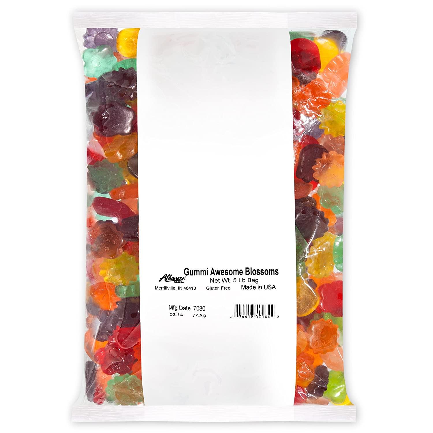 5 lb. Bag of Superb Gummi Flower Shapes with 6 Tasty Flavors