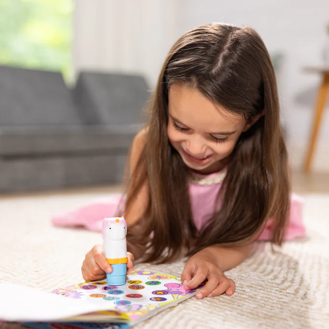 Melissa & Doug Sticker WOW! Unicorn Activity Pad with Collectible Sticker Stamper
