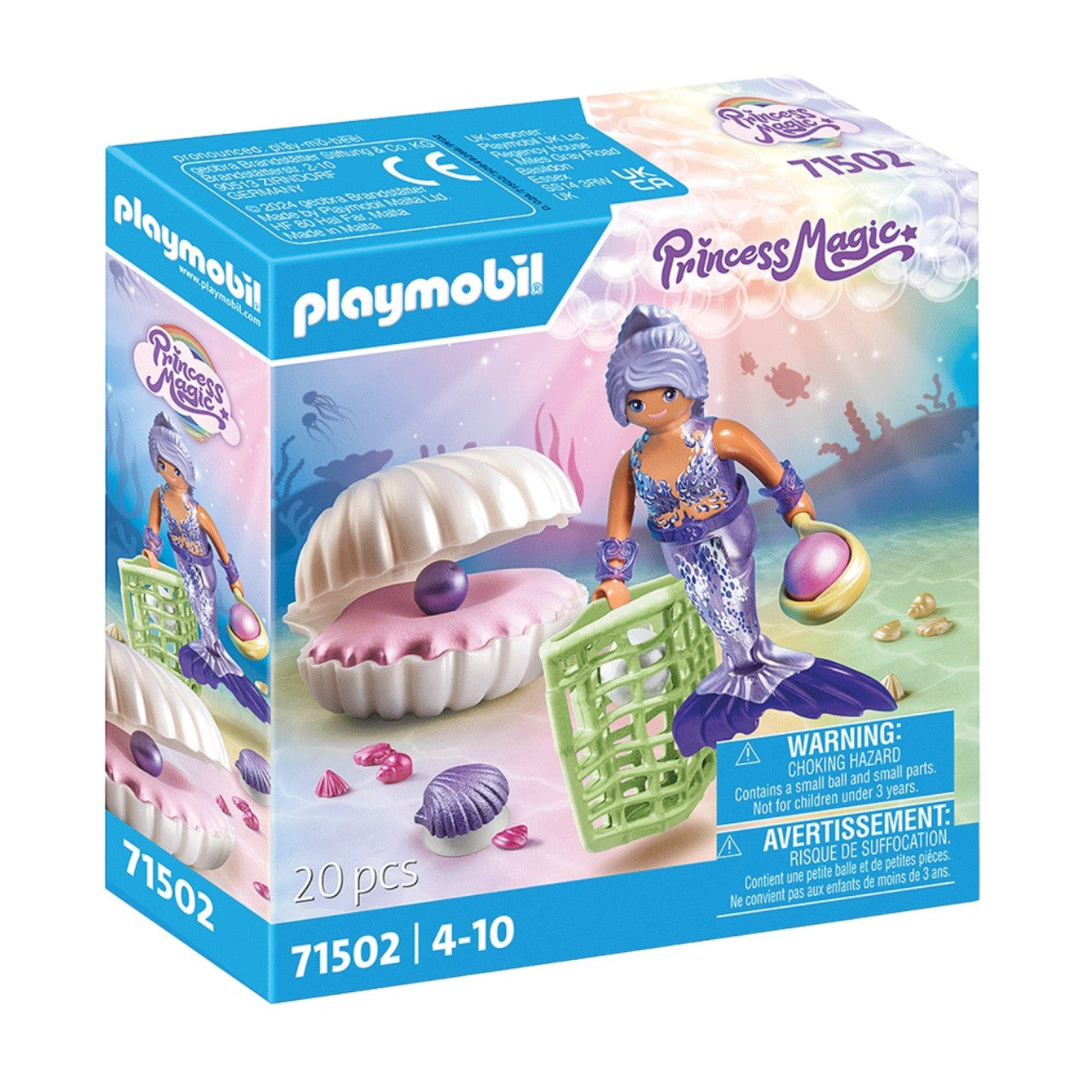 PLAYMOBIL Mermaid Toy Set with Pearl Seashell for Imaginative Play