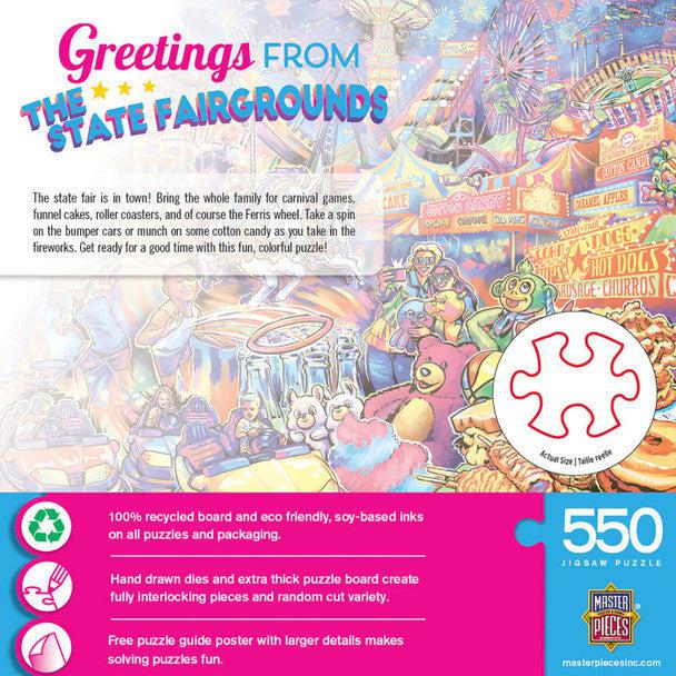 550-Piece 'Greetings From The State Fairgrounds' Colorful Puzzle