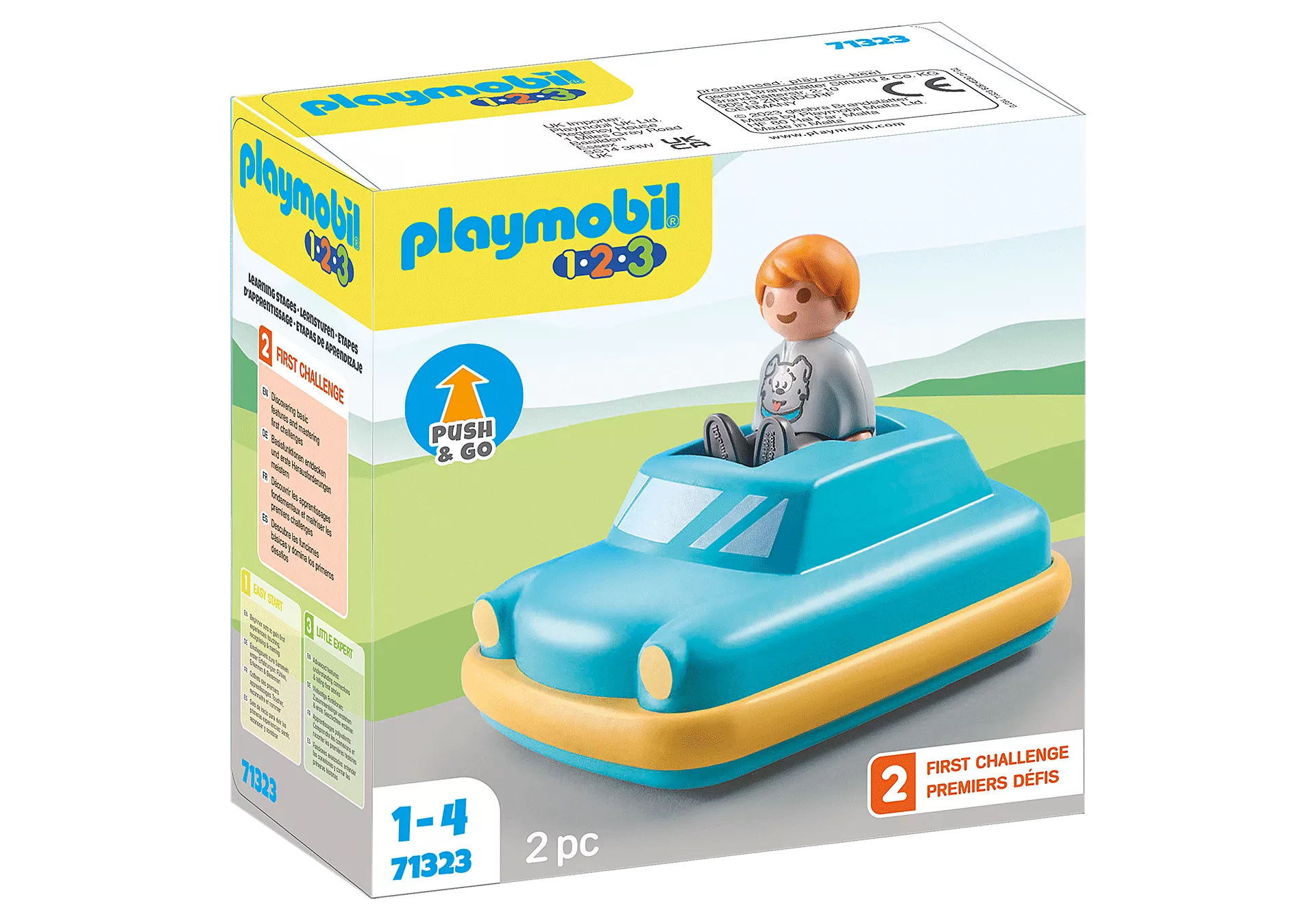 Fun-Filled 1.2.3 Children's Push & Go Flywheel Motor Car for Toddlers