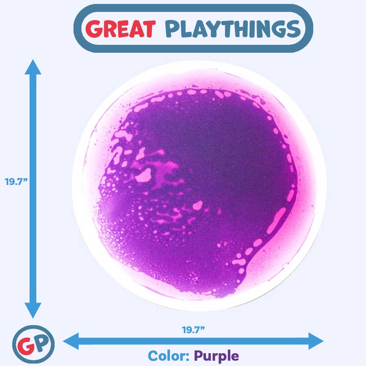 19.7-Inch Round Sensory Liquid-Filled Floor Tile for Fun and Decor