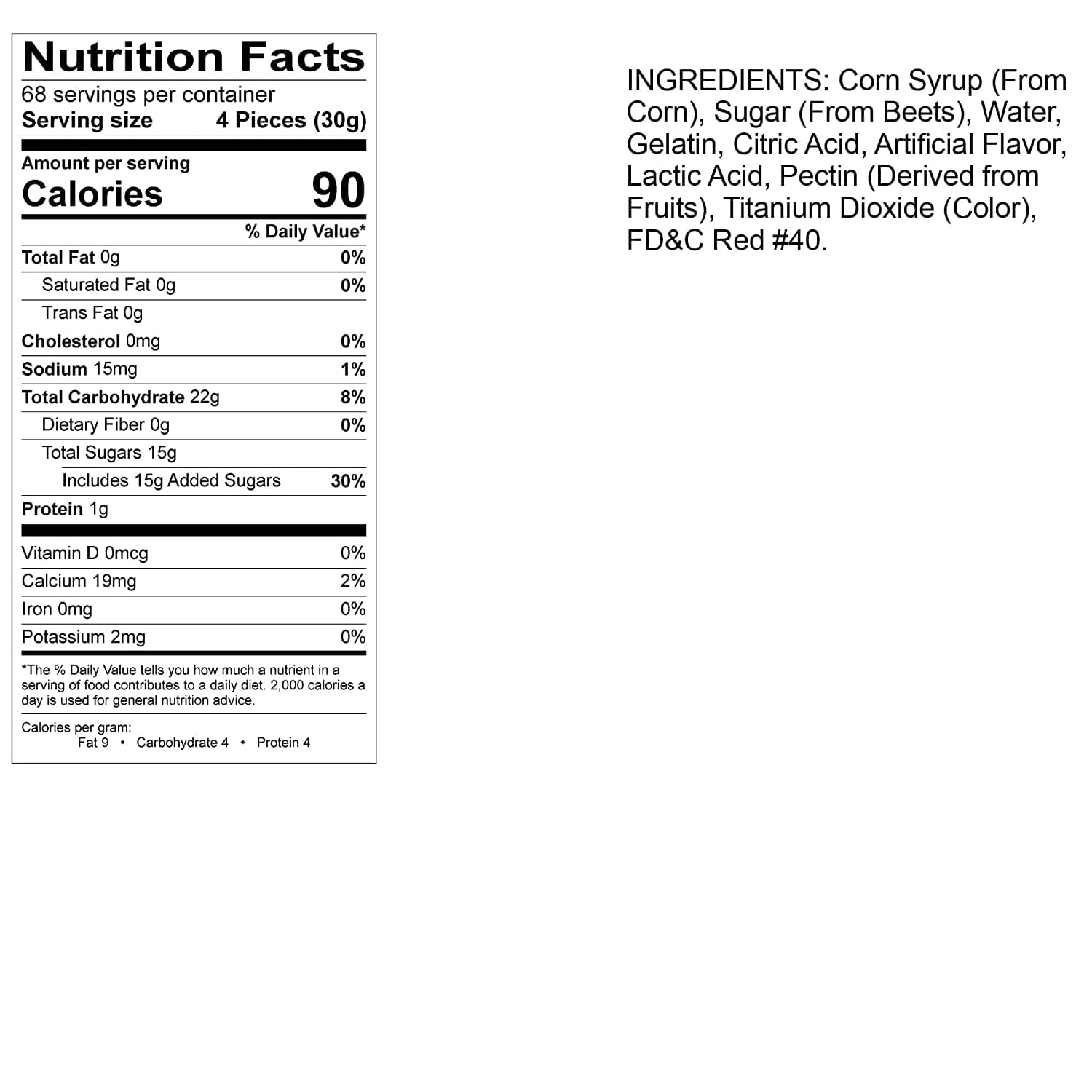 4.5 lb. Bag of Sweet Gummi Watermelon Rings