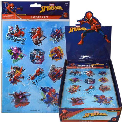 3D Spiderman Raised Stickers Sheet for Marvel Fans