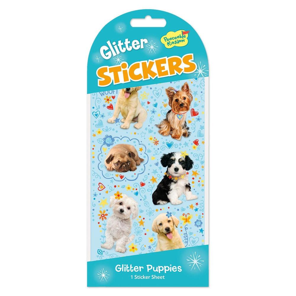 Sparkling Puppy Glitter Sticker Pack for Crafting