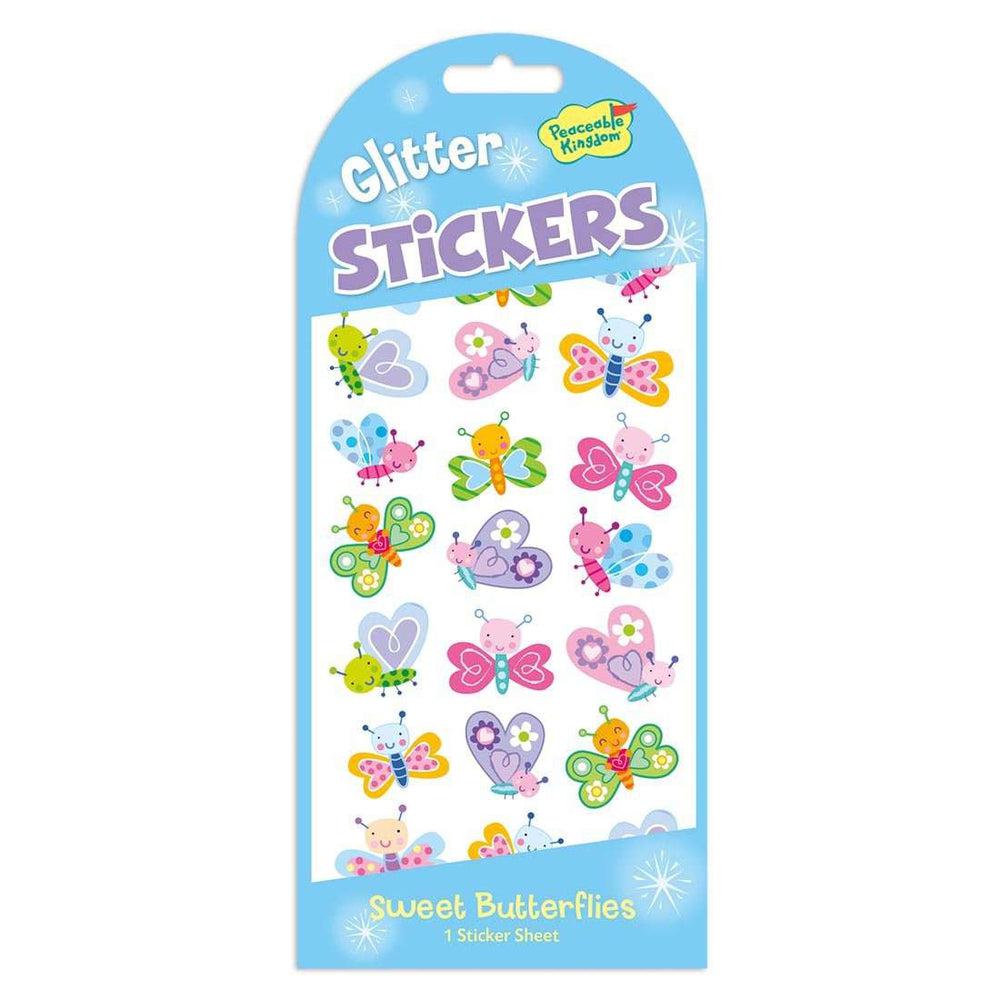 Magical Glitter Sticker Pack Featuring Adorable Sweet Butterflies
