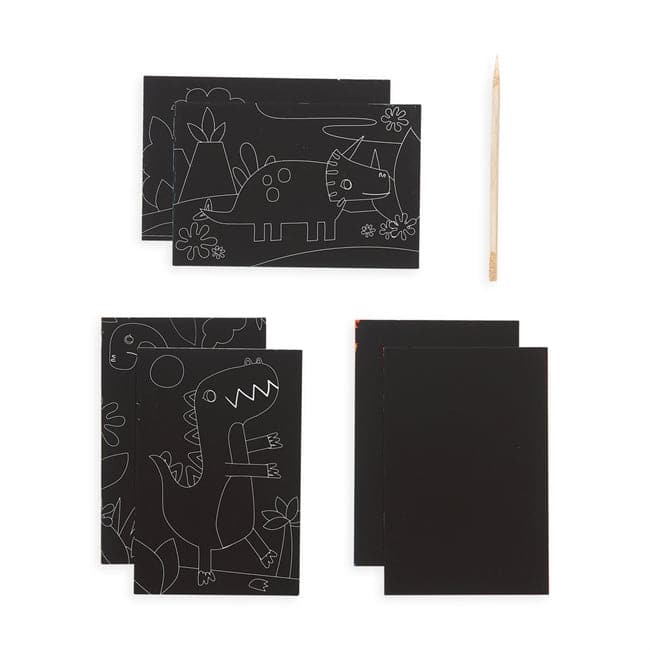 Mini Scratch and Scribble Art Kit for Kids - Dino Days Adventure