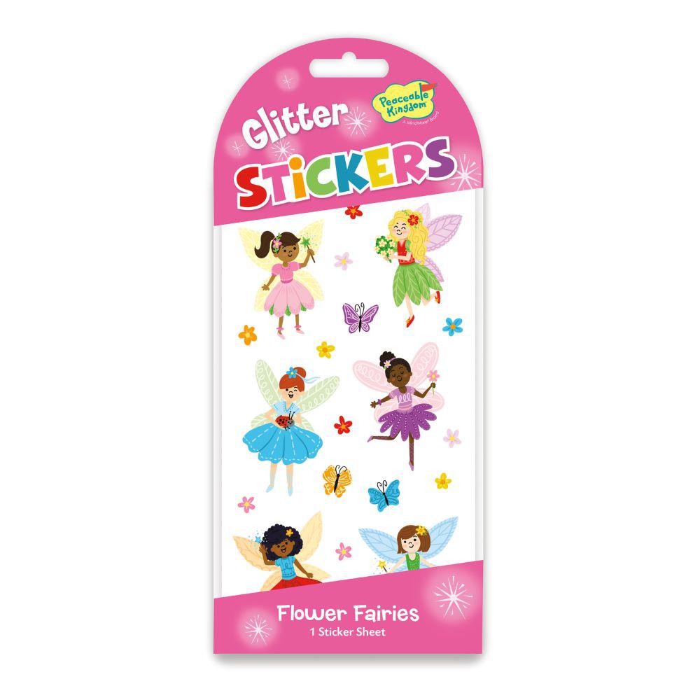 Glittery Sticker Pack Featuring Enchanting Flower Fairies