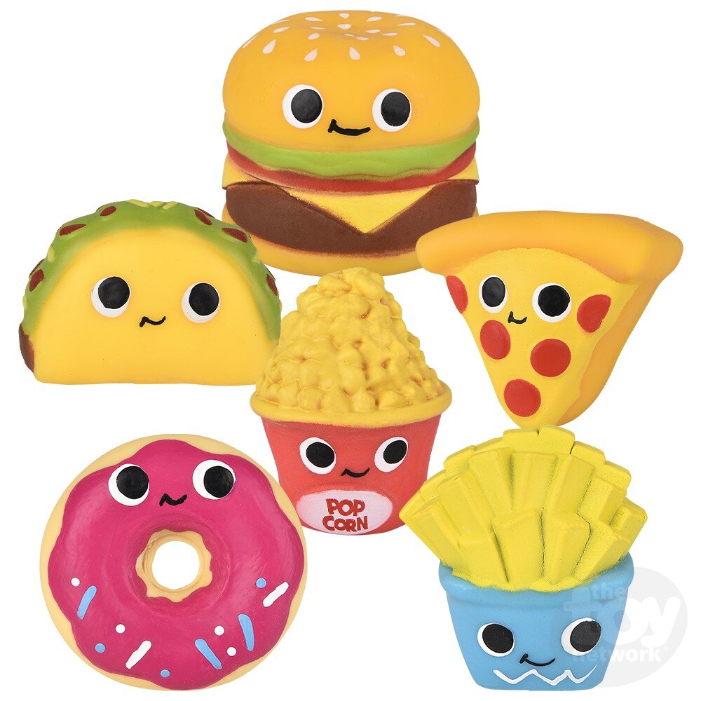Three-piece Set of Squishable and Stretchable Fast Food Items
