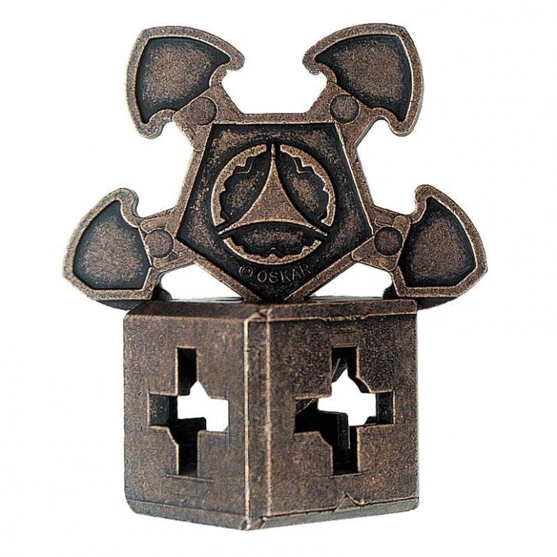 Hanayama High - Quality Cast Metal Brain Teaser Puzzle - O'Gear with Level 3 Difficulty