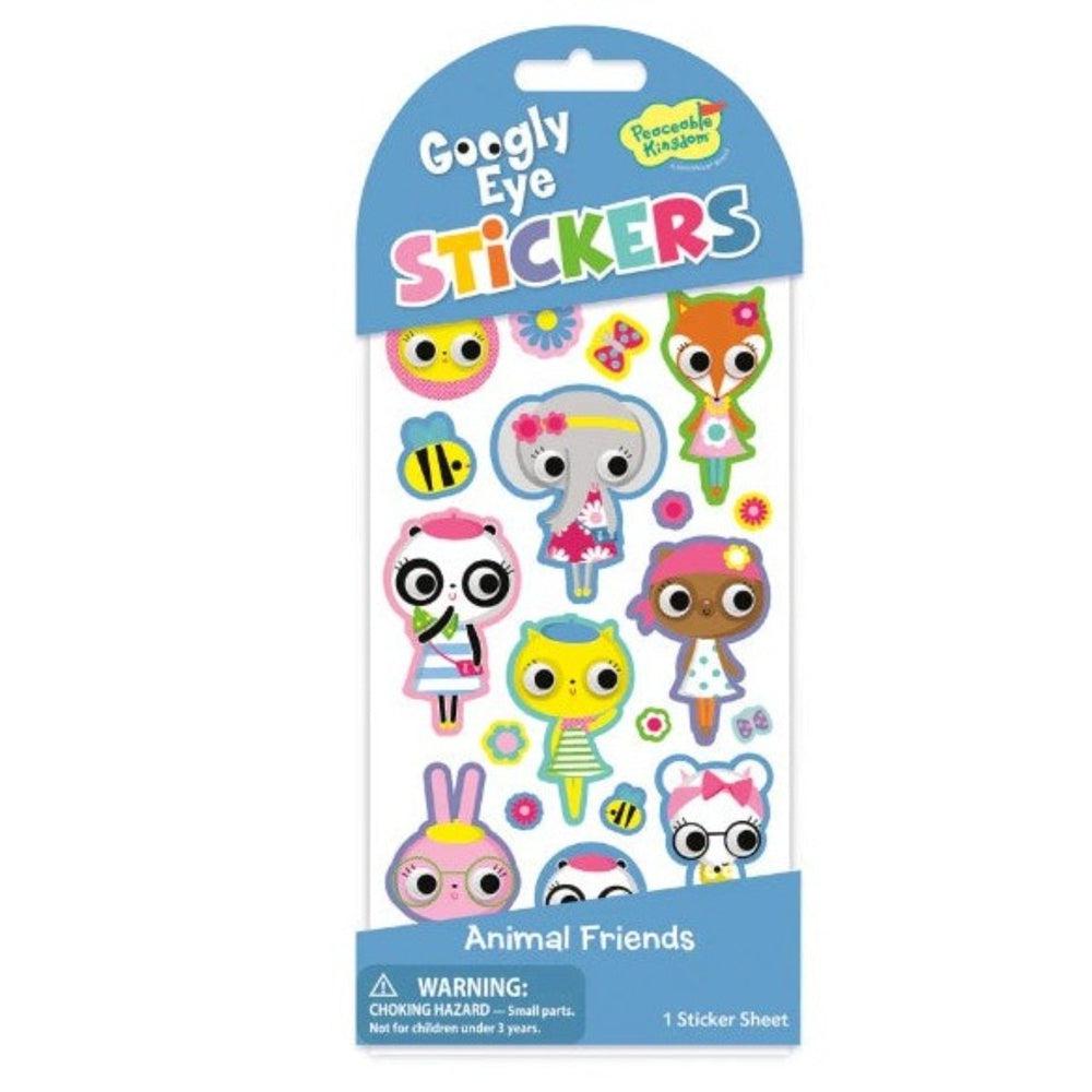 Adorable Animal Friends Googly Eye Sticker Packs Set