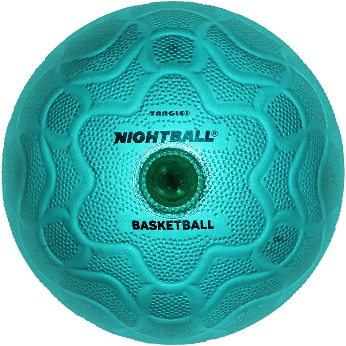 Tangle Creations Teal Nightball LED Glow in the Dark Light Up Regulation Size Basketball