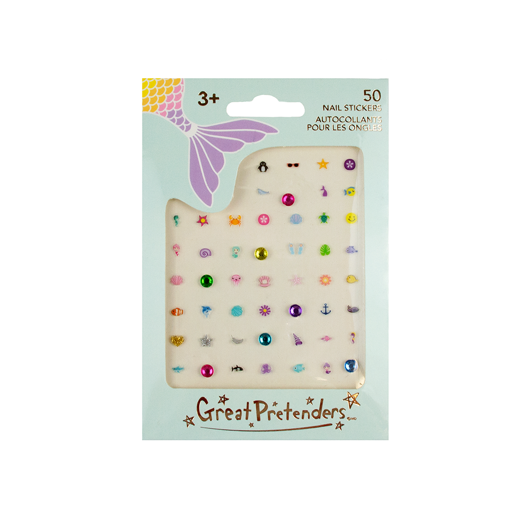Kids' Mermaid-Themed Decorative Nail Stickers Set