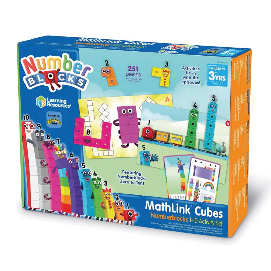 Educational Mathlink Cubes for Early Learning, Numberblocks 1 - 10 Building Set