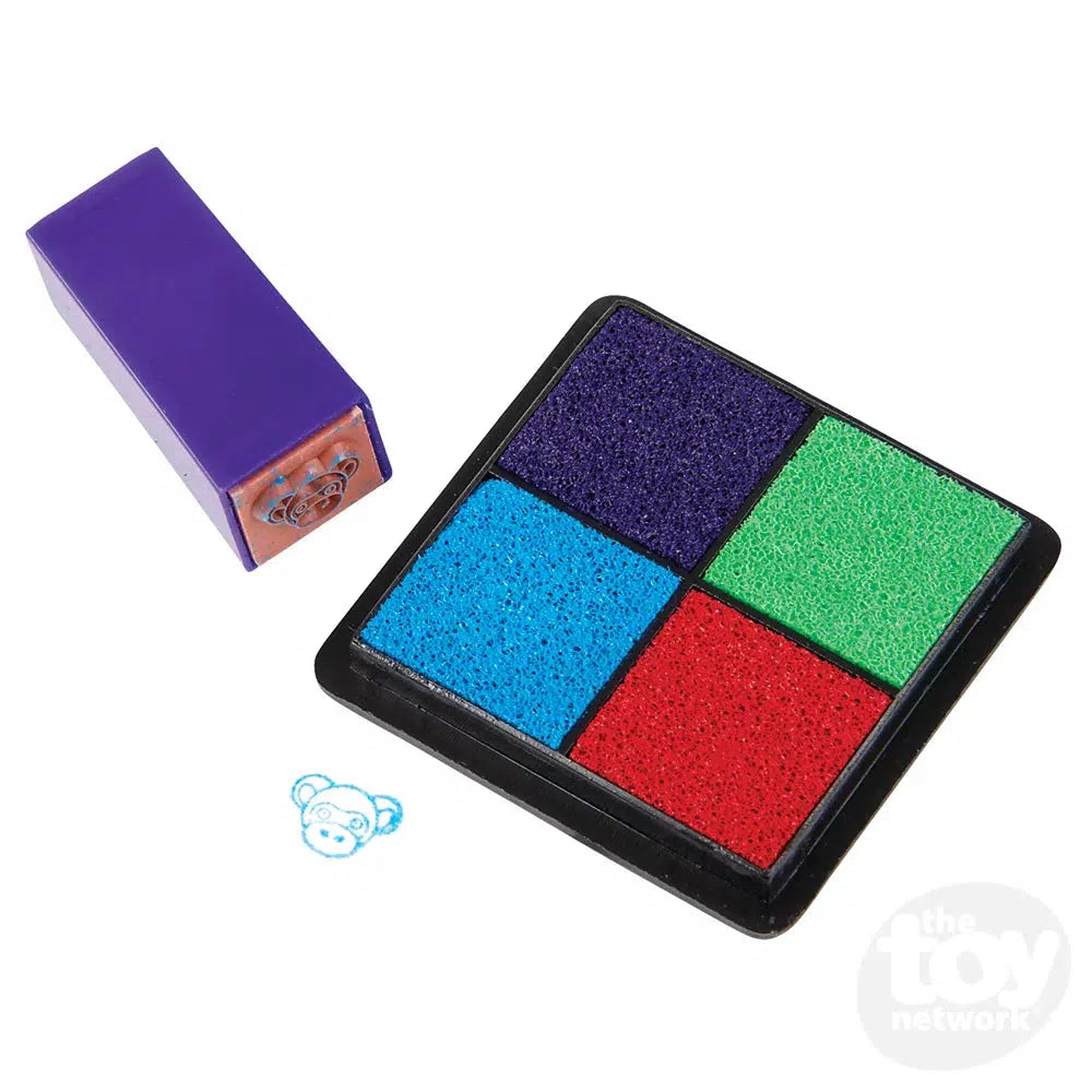 Adorable 3x2-Inch Mini Animal Stamp Set for Kids Aged 3+