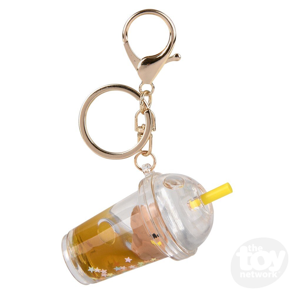 3 Adorable Kawaii Animal - Shaped Smoothie Liquid Keychain Clips