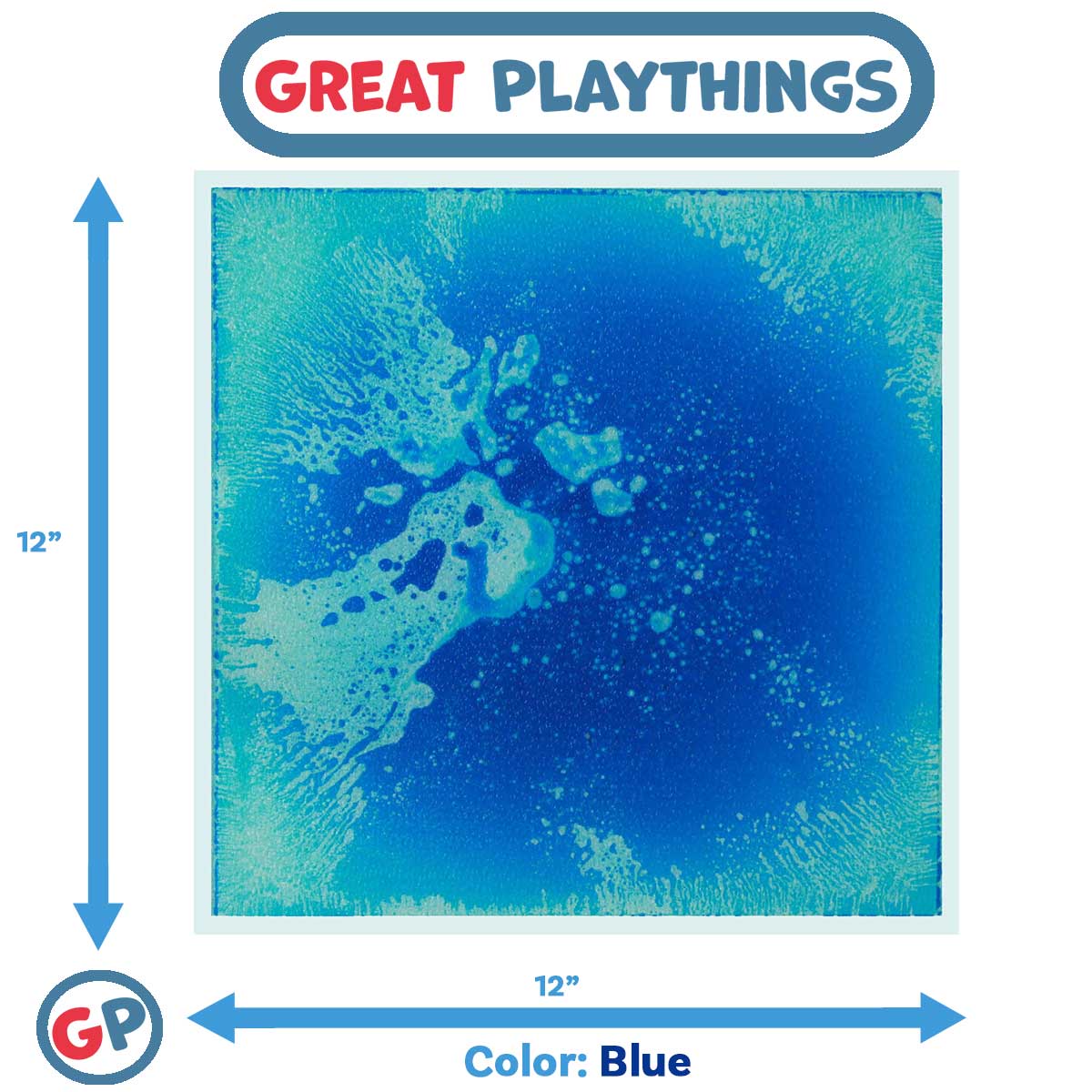 11.8 Square Inches Modular Liquid-Filled Sensory Floor Tile for Various Uses