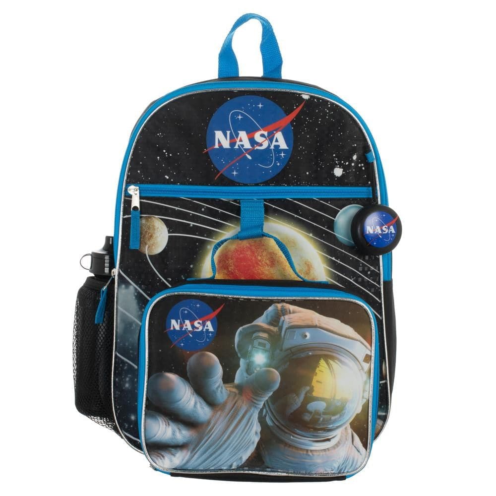 16-Inch NASA Backpack Set with 5 Pieces: Backpack, Lunchbox, and More