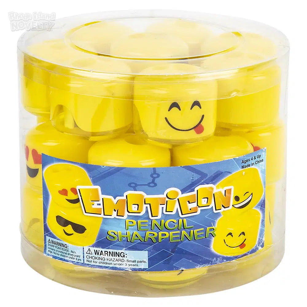 1.5-inch Novelty Emoticon Pencil Sharpener for Creative Writing