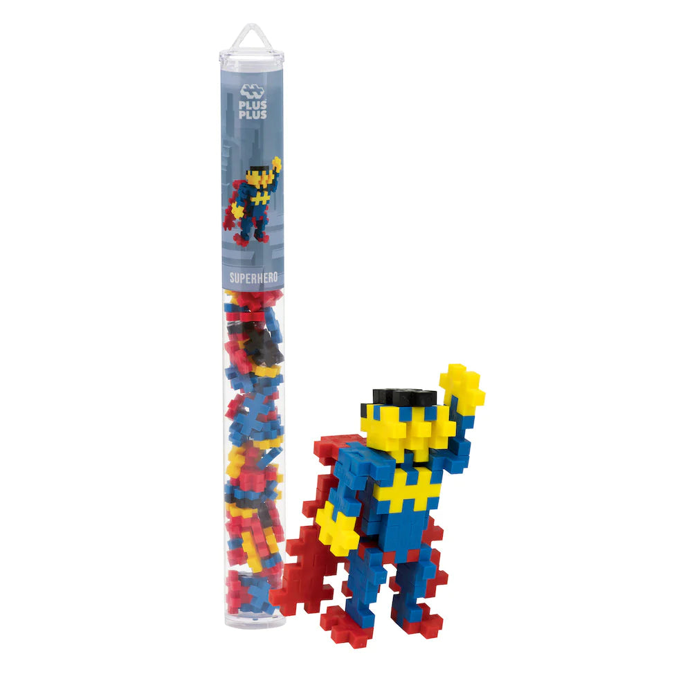 Plus-Plus Building Tube Set - Superhero Theme for Creative Play