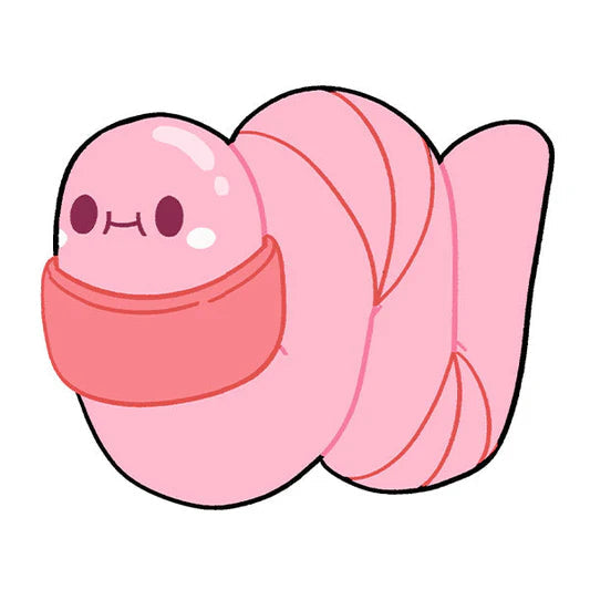 14-Inch Mini Squishable Pink Worm Toy