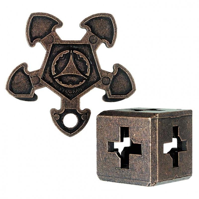 Hanayama High - Quality Cast Metal Brain Teaser Puzzle - O'Gear with Level 3 Difficulty