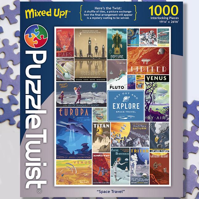1000 - Piece Space Travel Retro - Futuristic Puzzle by Steve Thomas