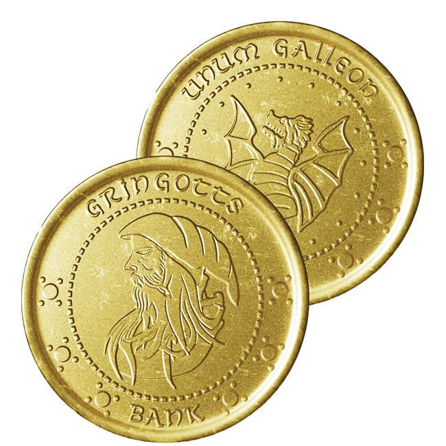 0.81 oz Harry Potter-themed Gringotts Galleon Milk Chocolate Coin