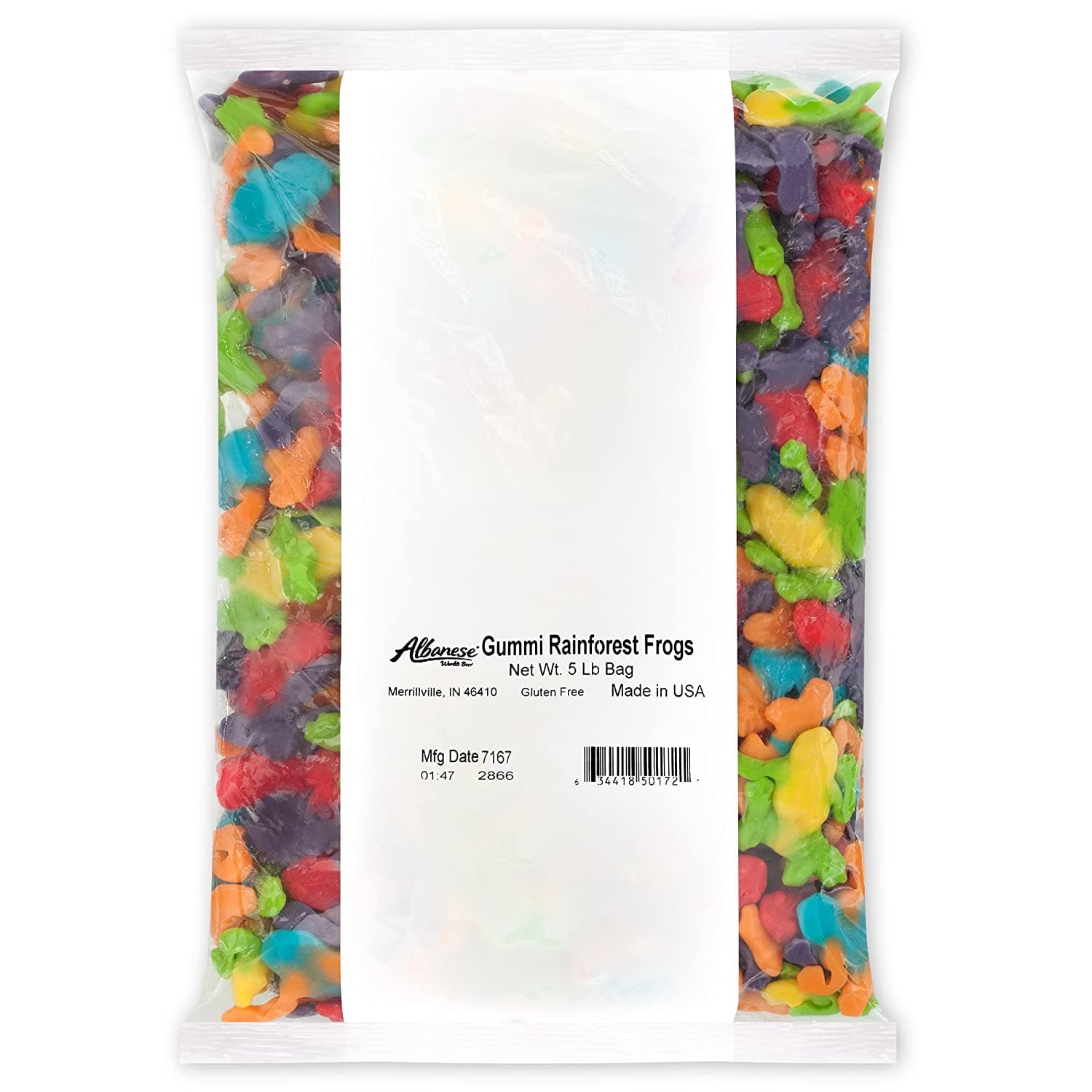 5 lb. Bag of Delicious Albanese Gummi Rainforest Frogs Gummy Candies