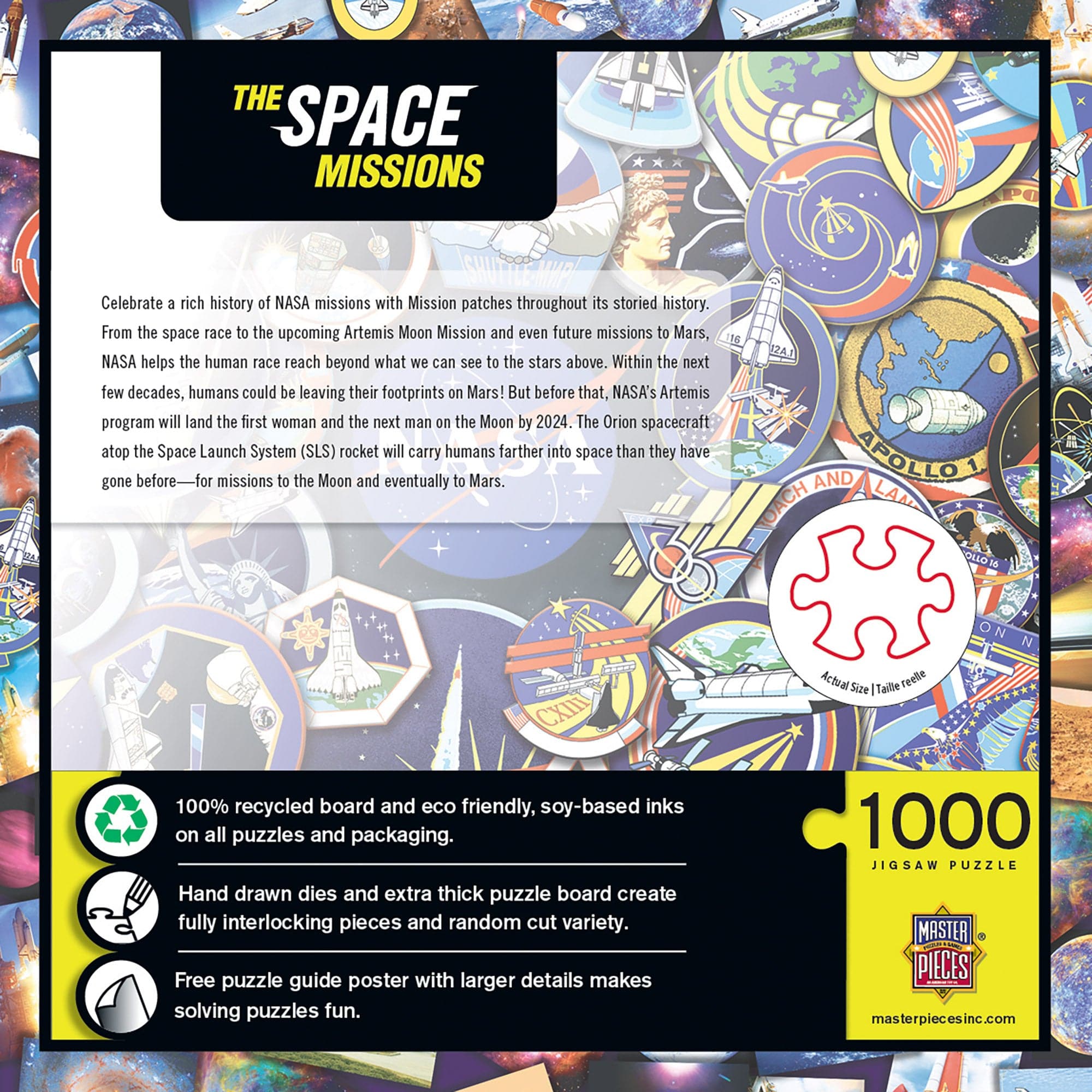 1000 - Piece NASA Space Missions Jigsaw Puzzle to Commemorate the Historic Journeys of NASA